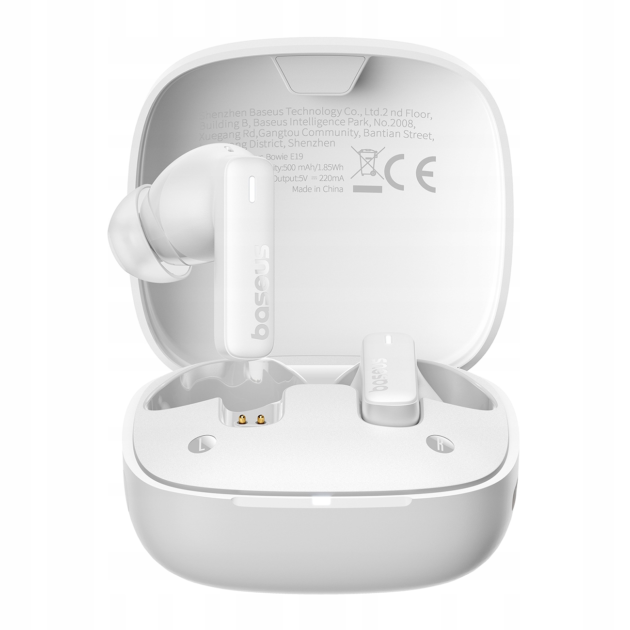 Bezdrátová sluchátka Bowie E19 Tws Usb-c – bílá