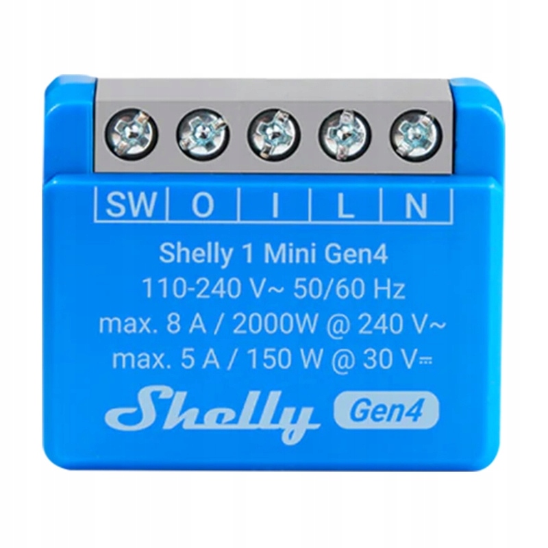 SHELLY 1 Mini Gen4 1-kanałowy mini moduł ze stykiem bezpotencjałowym — 2