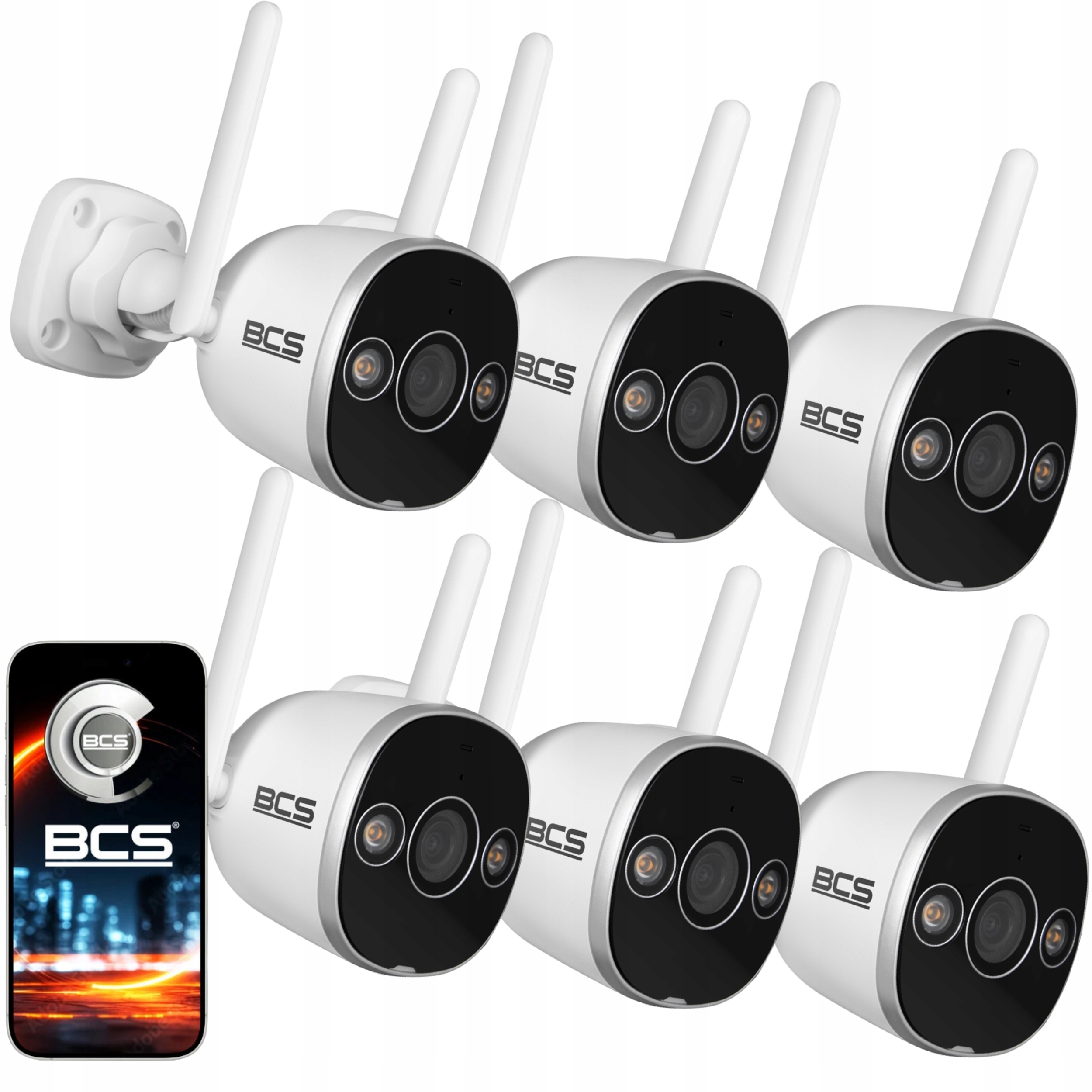 Kamera 6x BCS-B-THOME01(2.0) Basic Ip 5MPX IR20M Mikrofon IP67 Dori Bcs