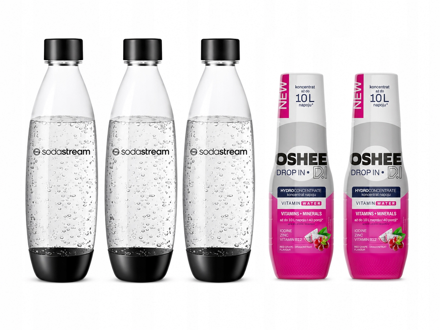 koncentrát Sirup Oshee DI x2 Lahve Do Saturatoru SodaStream Fuse 1L x3