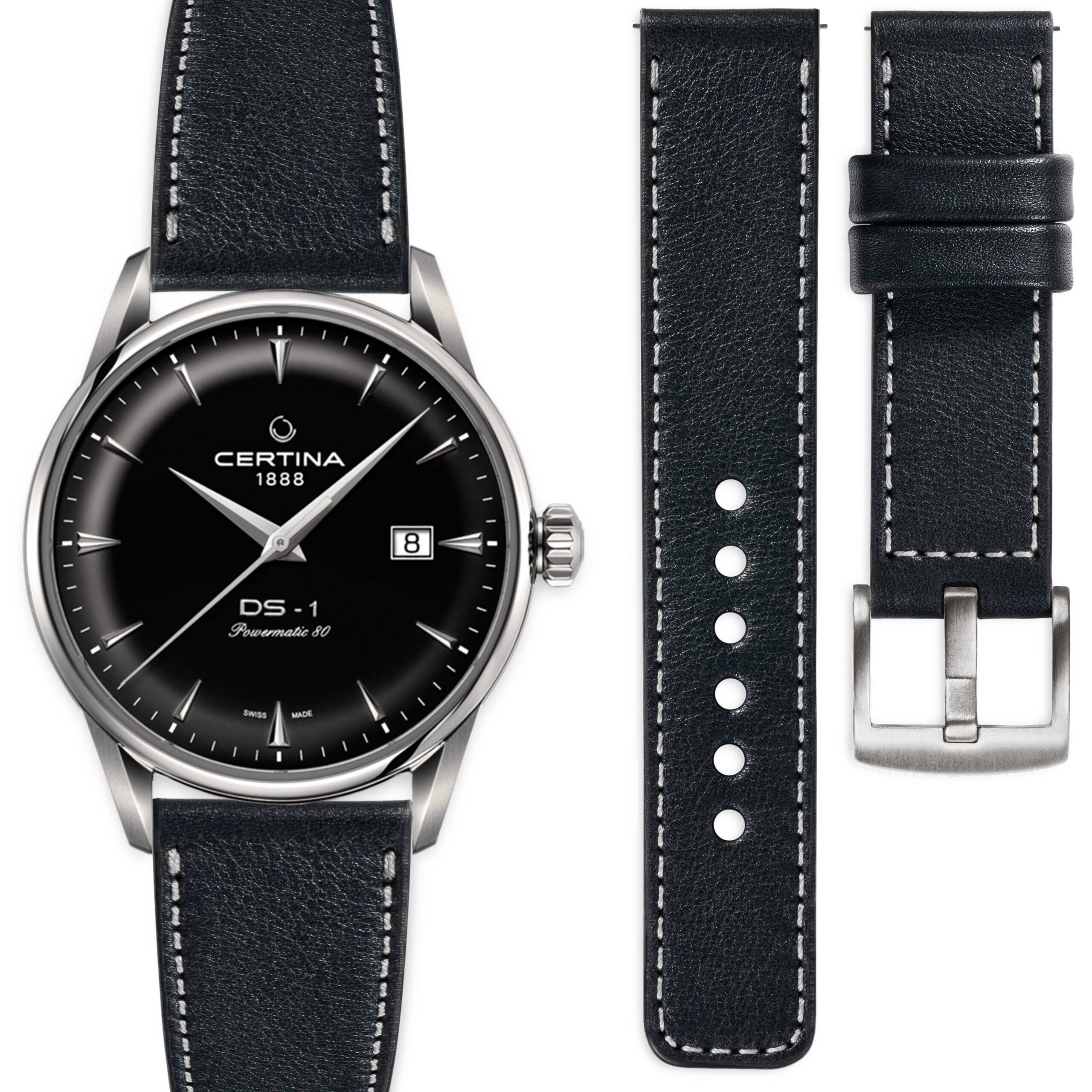 Kožený řemínek pro hodinky Certina DS-1 C029.807.16.051.00 20 mm moVear