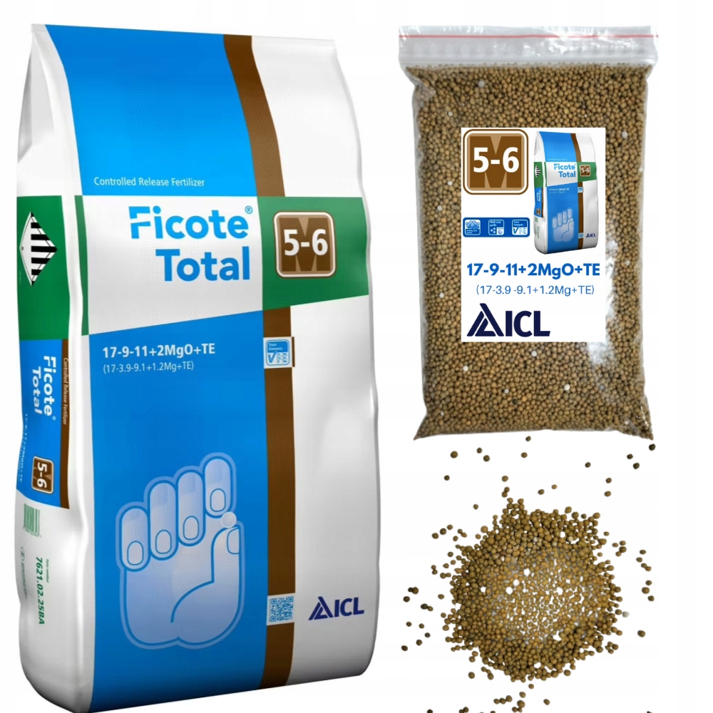 

Osmocote Ficote Total 5-6M 17-9-11 1KG Próbka