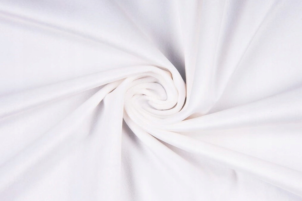 Látka Velur Mat Záclonové Čalounění 280CM Bílá