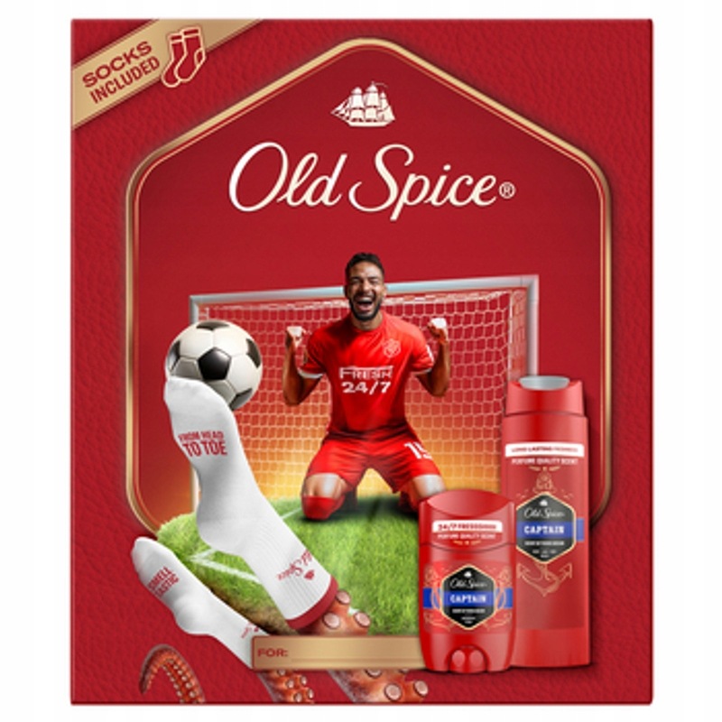 Old Spice Dárková sada pro fotbal: Deodorant v tyčince, Gel pod pry