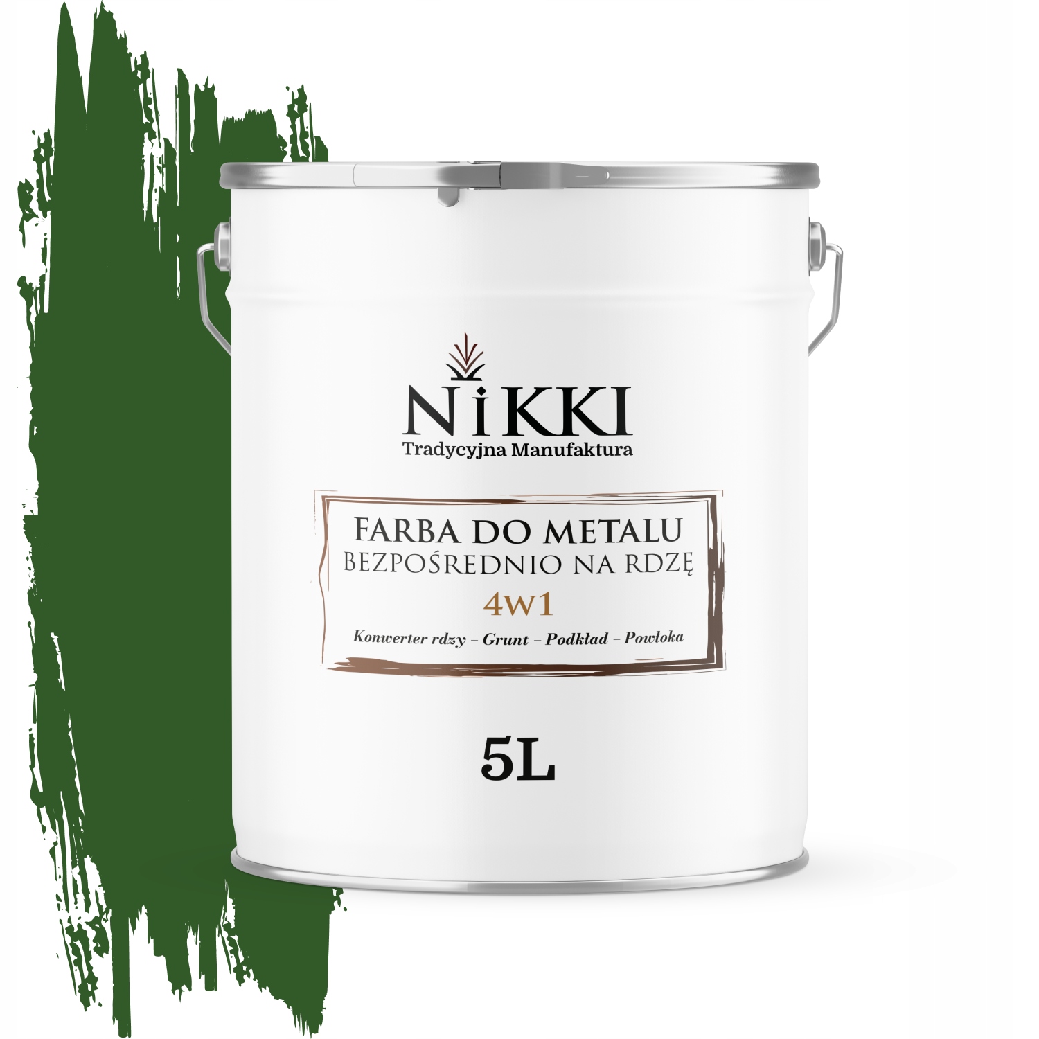 Farba Na Kov Priamo Na Hrdzu 4v1 Zelená Listnatá Ral 6002 Polomat 5L