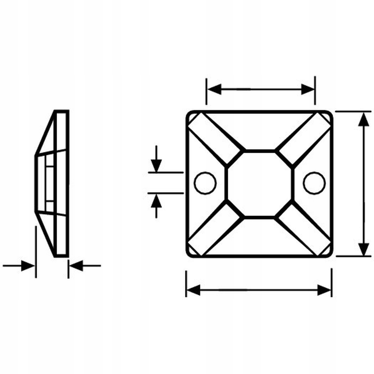 Cokół mocujący 28x28 100 szt., 151-01559 Marka HellermannTyton