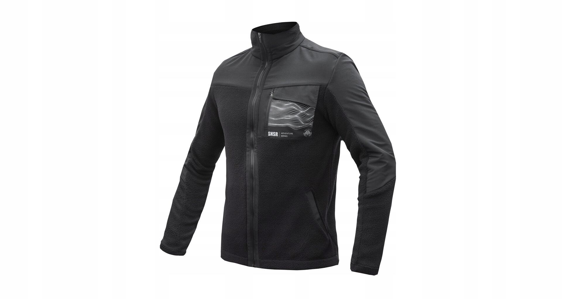 Sensor Teddy Unisex Bunda Fleece Celozip černá Velikost L