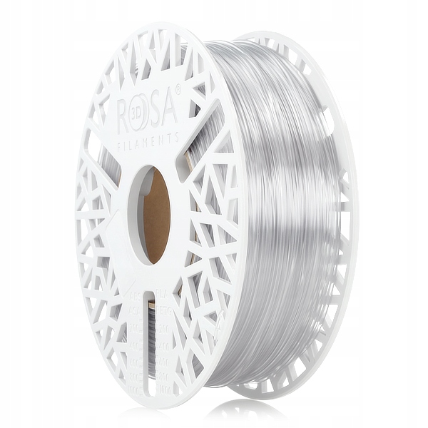 Filament PET-G Standard HS High Speed Rosa3D Transparent Przezroczysty 1 kg
