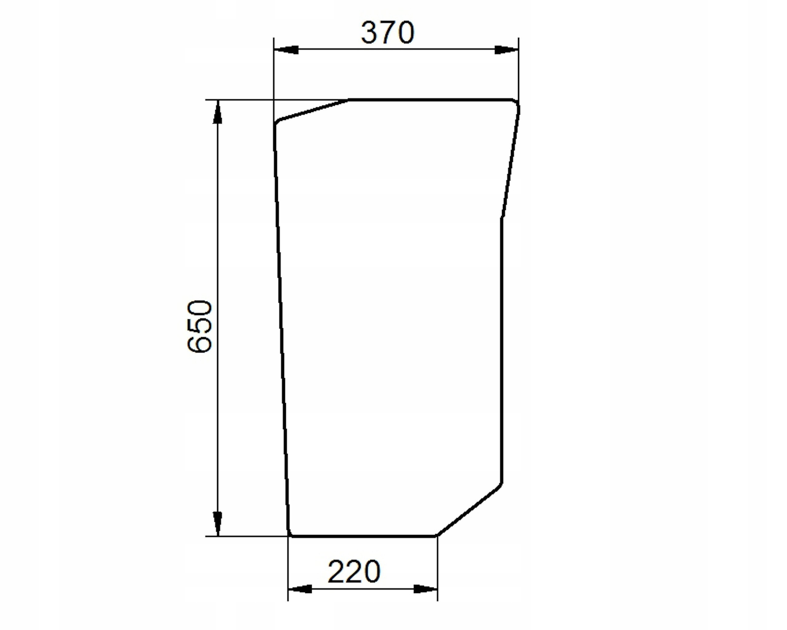 čelní sklo traktor Ford 7740 7840 8240 přední spodní