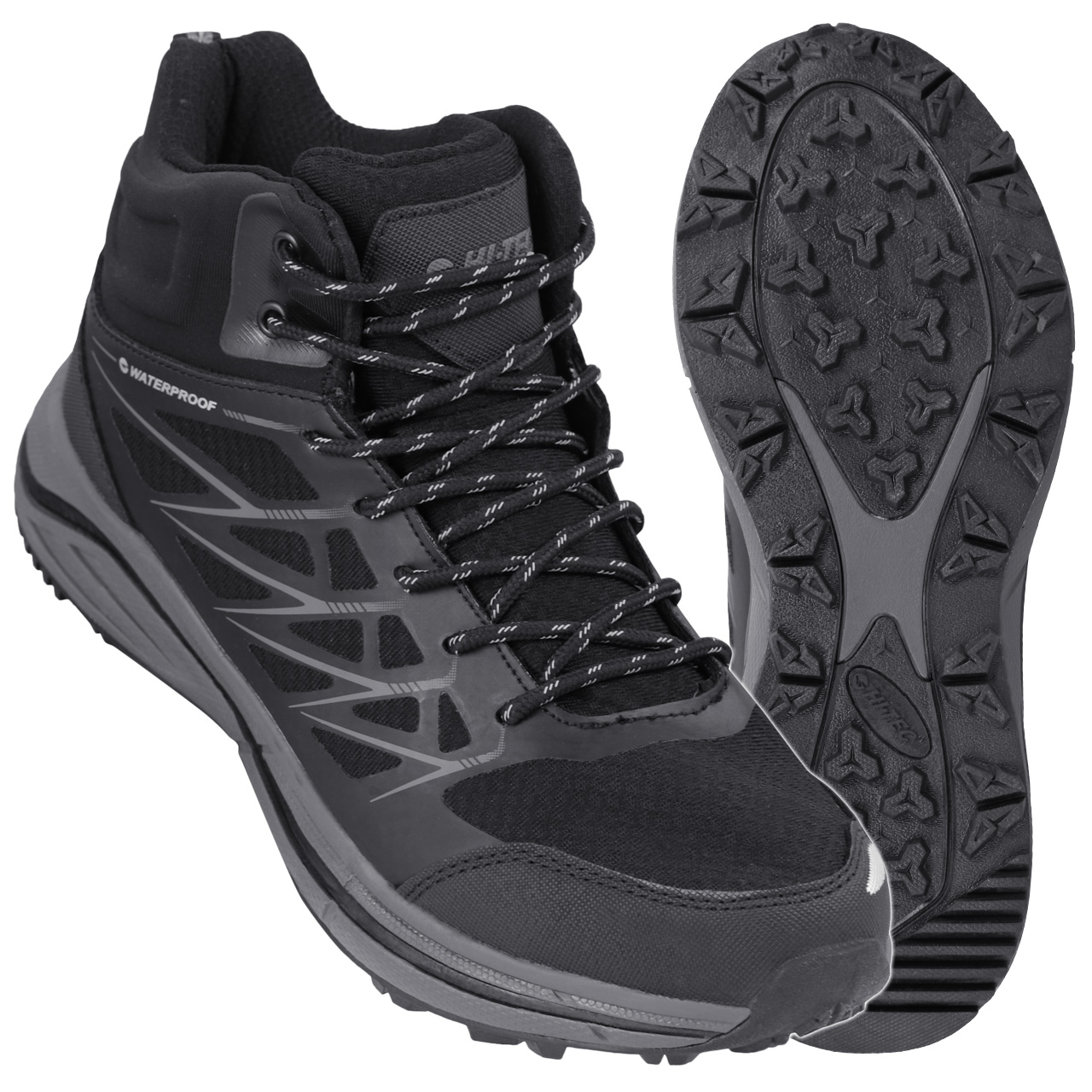 Pánské Trekové Nepromokavé Horské Boty Hi-tec Hewila MID Wp Vysoké 44