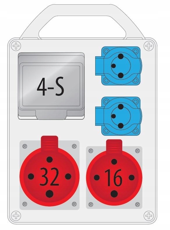 Rozvaděč R-box 240R-4 2x230V 1x16A/4P 1x32A/4P 4S B.1704R