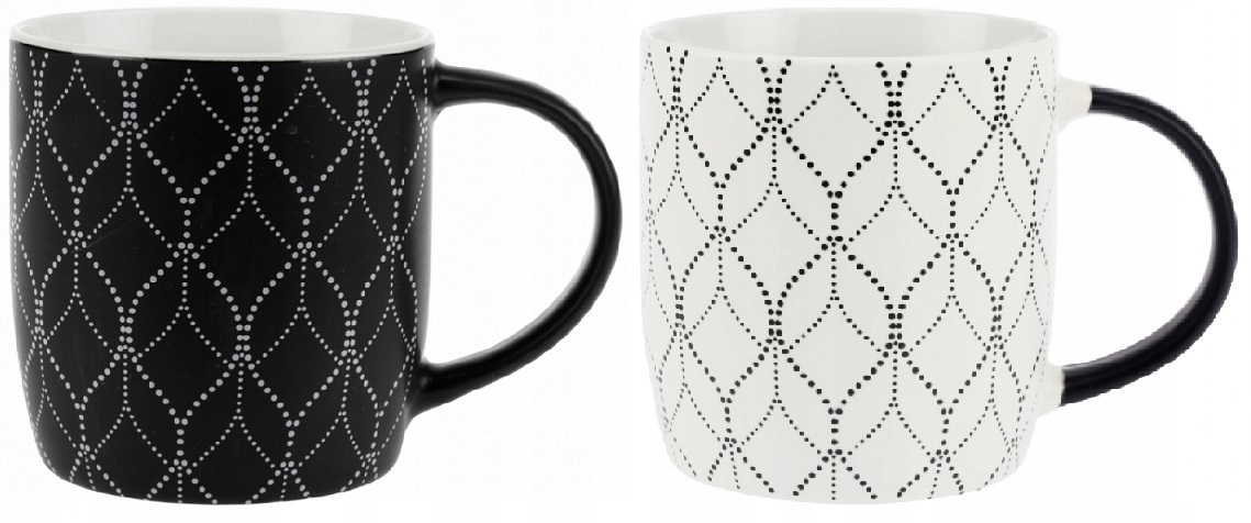 

Kpl. Kubek Isis Porcelana 2SZT. 360ml Biały Czarny