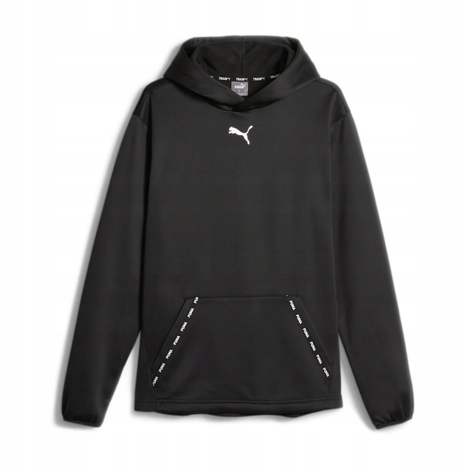 Pánská mikina Puma Fit Taped Pwrfleece Černá XXL
