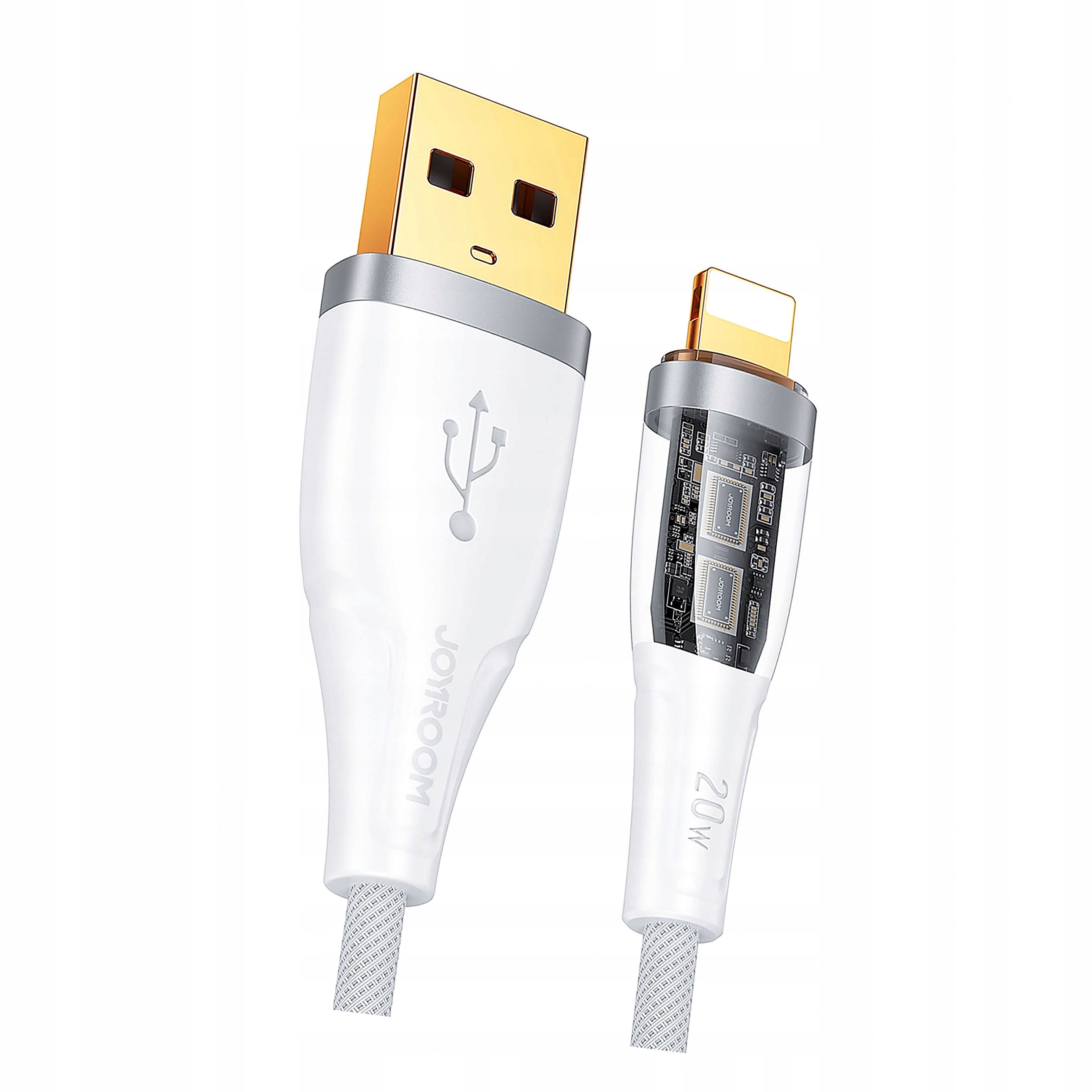 Kabel Star-Cloud Series A3 Usb Lightning 2.4A 1.2m wyłącznik biały