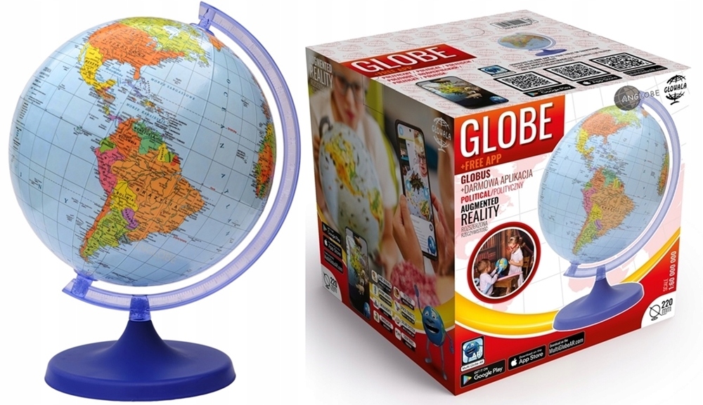 Globus POLITYCZNY 220mm karton prezent + APLIKACJA