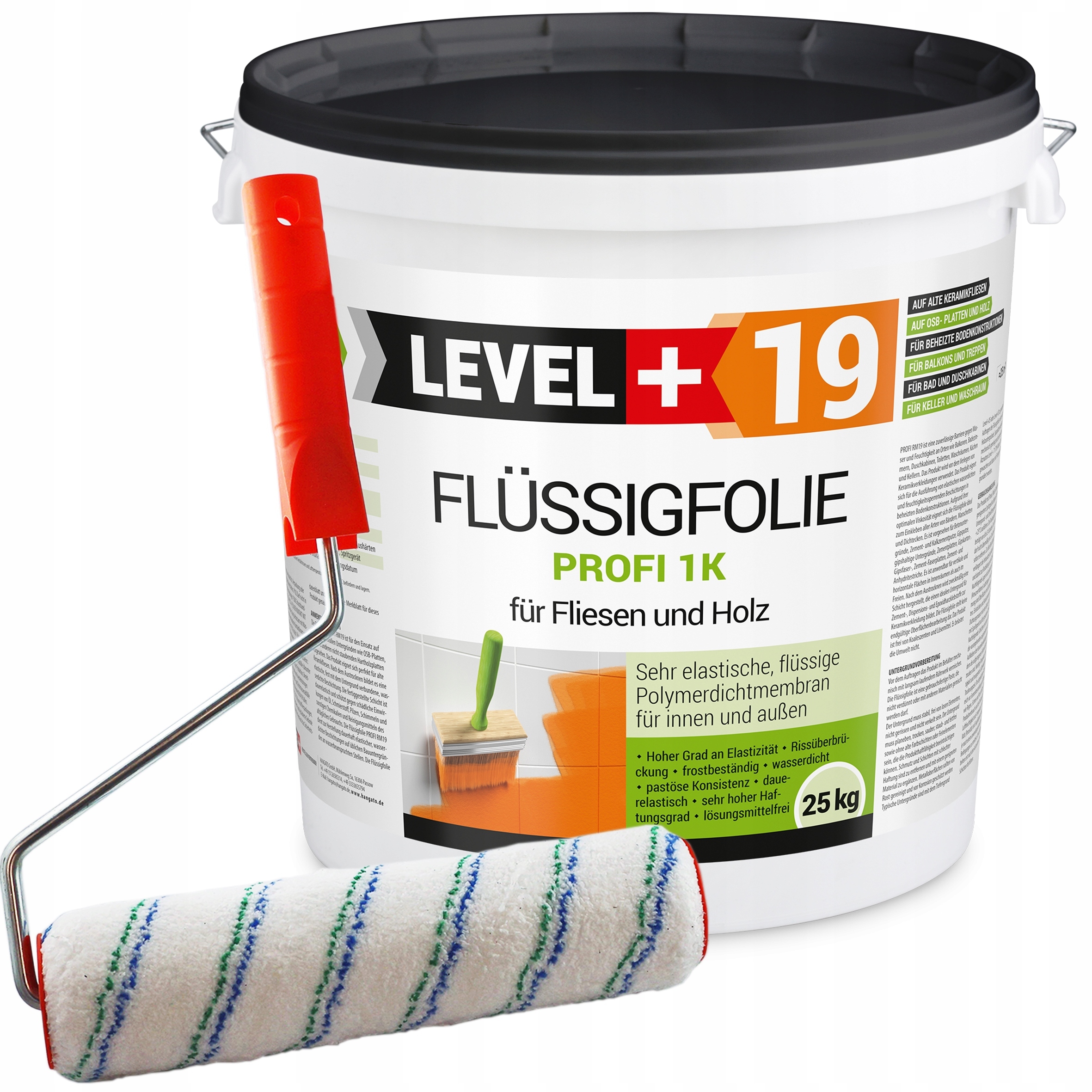 Folia w płynie 25kg Na Balkon Taras Osb L+19 Wałek malarski