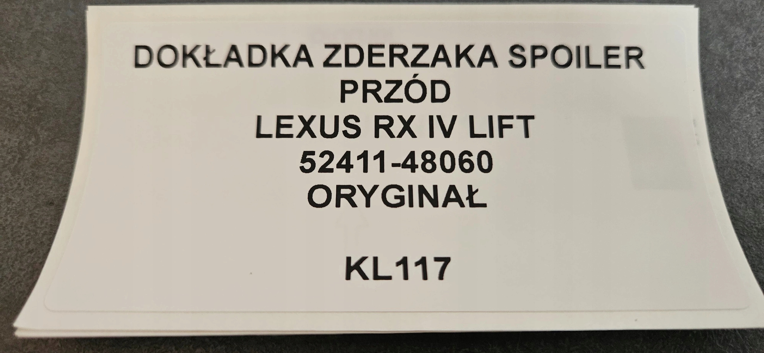 accessori Paraurti Anteriore LEXUS RX IV LIFT Originale