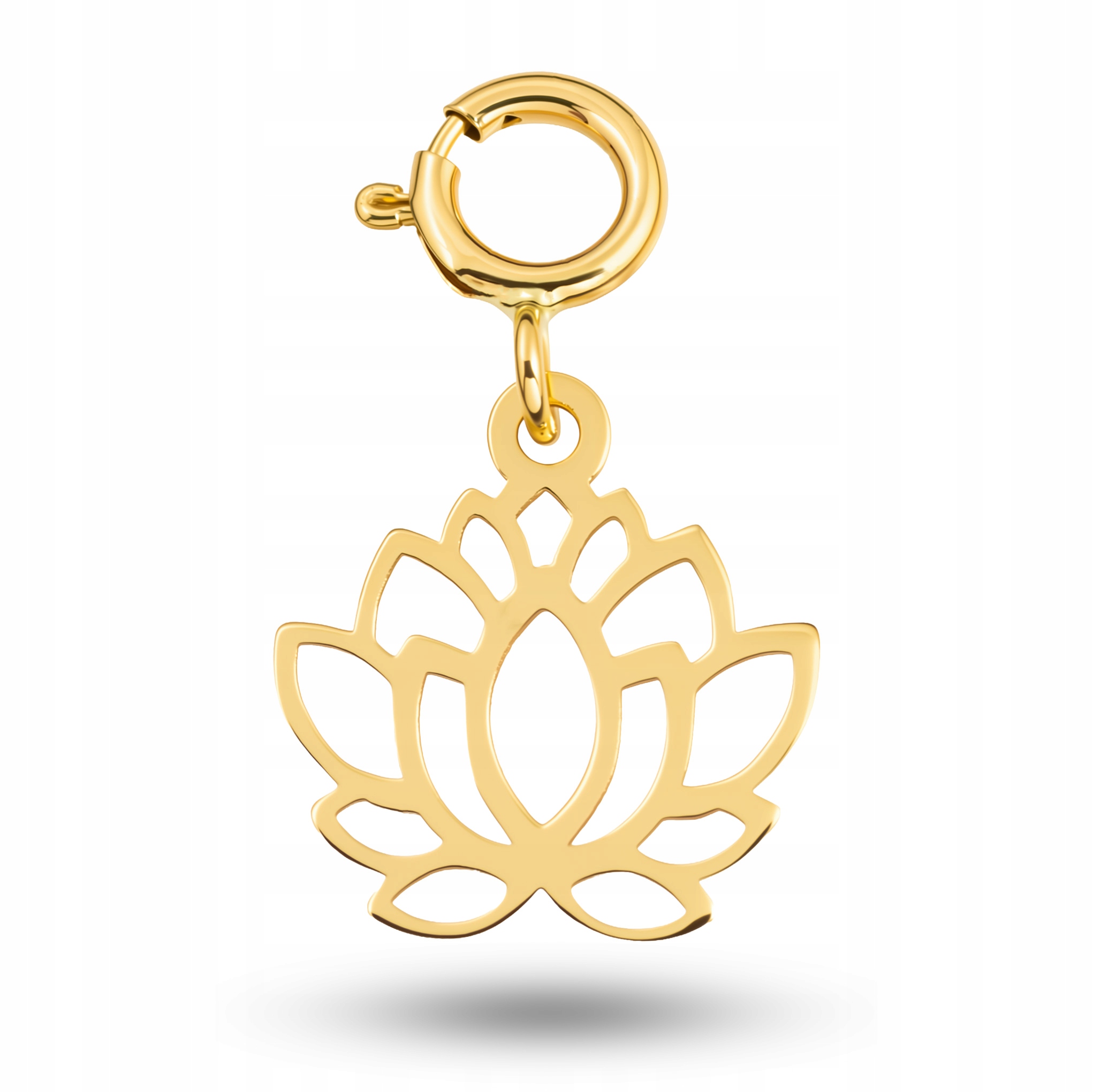 Zlaté přívěsky na náramek Lotosový květ ryzost 585