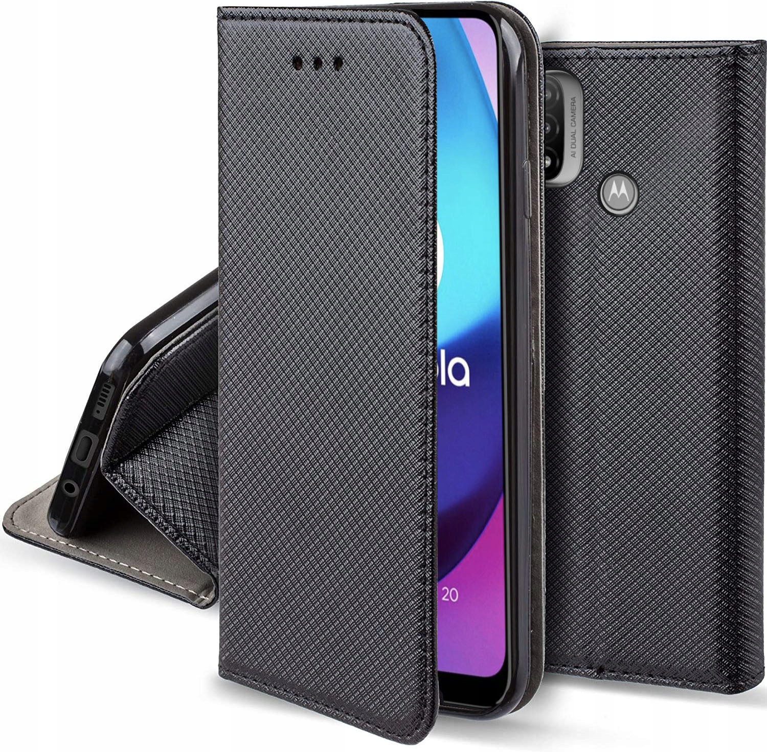 

Etui S-magnet +szkło do Motorola Moto E40 E20 E30