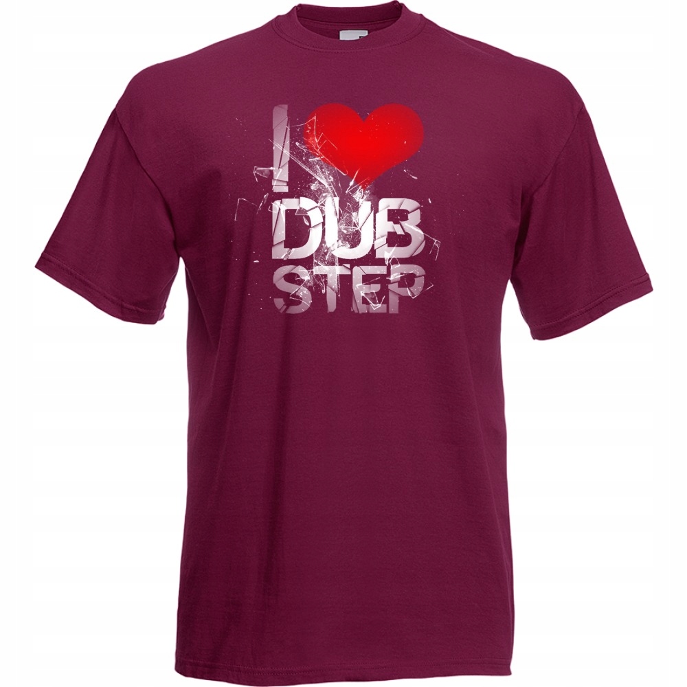 

Koszulka z nadrukiem i love dubstep muzyka M burgu