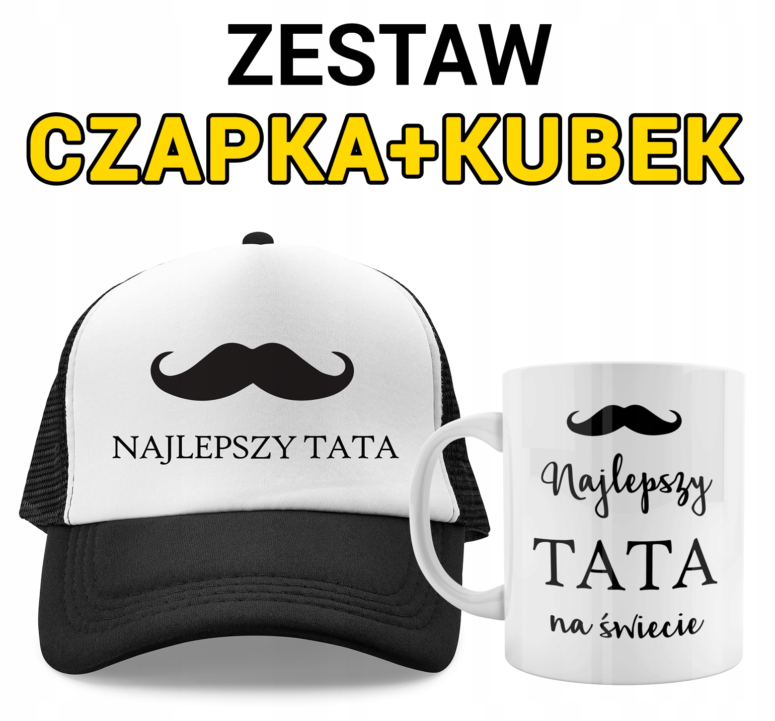 

Zestaw Kubek + Czapka z daszkiem Dla Taty najlepsz