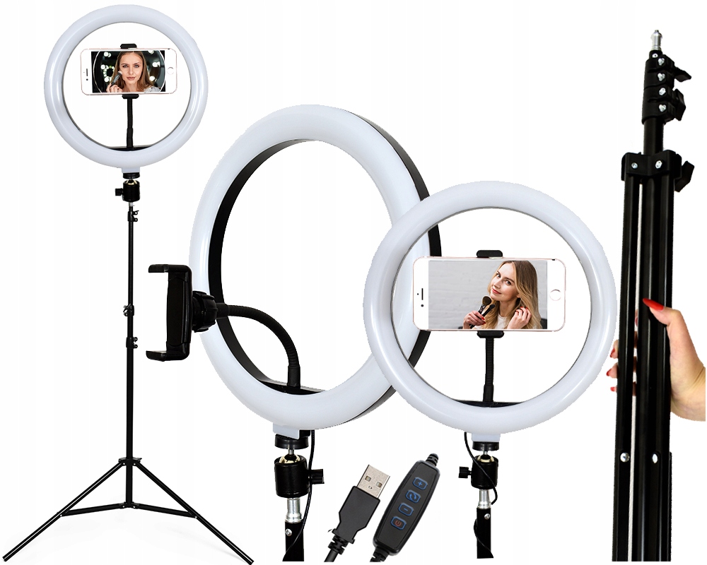 

Lampa Led Z Uchwytem Na Telefon Do Zdjęć Rzęs