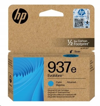 Hp 937e EvoMore Cyan Original Ink Cartridge 1650 str 4S6W6NE#CE1