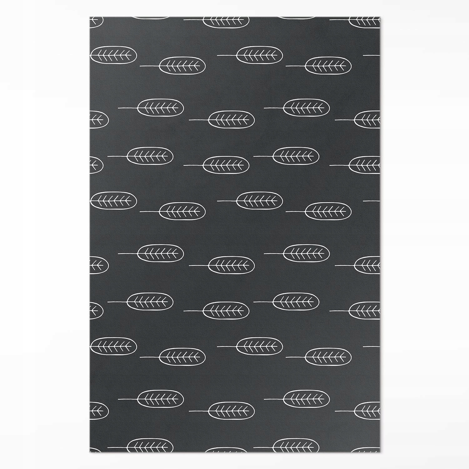 Moderný vinylový koberec do jedálne Minimalistické boho listy 100 x 150 cm