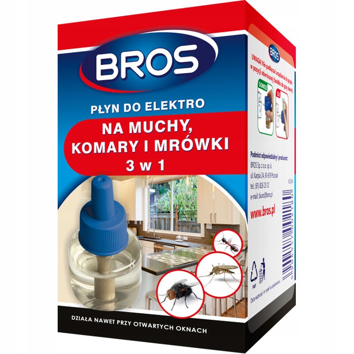 

Bros Płyn Do Elektro 3w1 Na Muchy, Komary I Mrówki