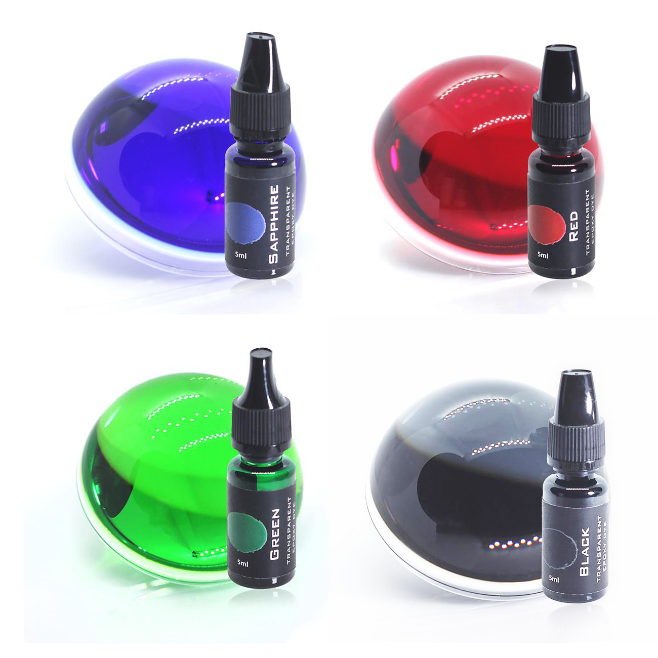 

Pigment Barwnik Transparentny Zestaw 4 do Żywic