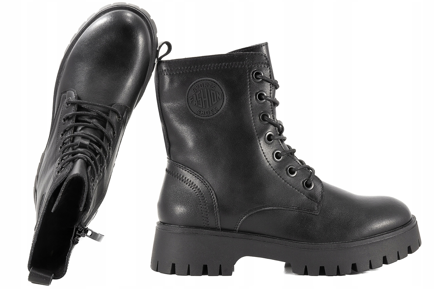 Sergio Leone TR710-S Zimní Boty Kotníkové Boty Trapery Kozačky Kůže Černá 37