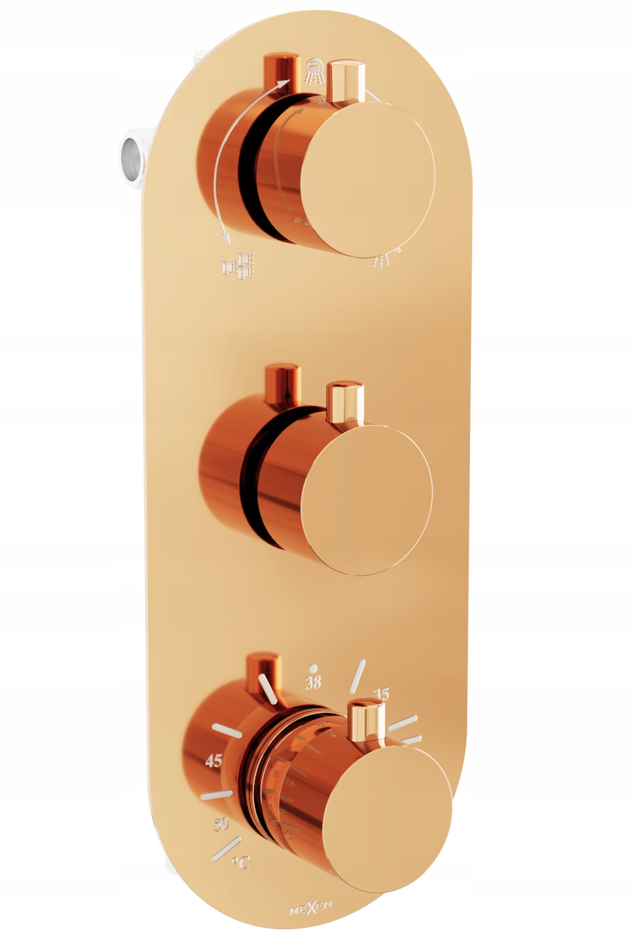 

Mexen Kai Bateria Podtynkowa Termostat Rose Gold