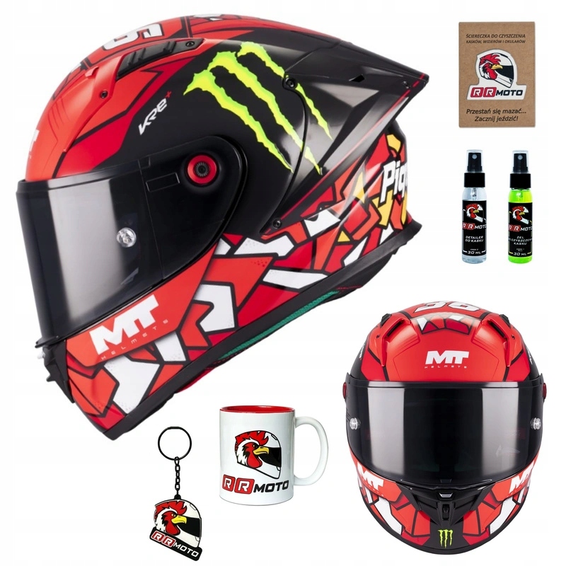 Motocyklová prilba Mt Kre+ S Piqueras Black/red čierna Darčeky pinlock