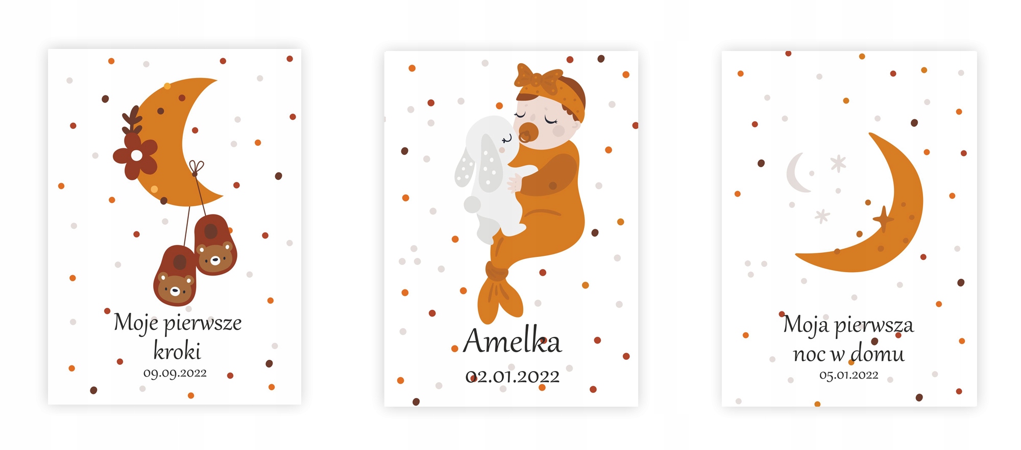 Metryczka 3 plakaty A3 Prezent Chrzciny Urodziny Kod producenta PLaK