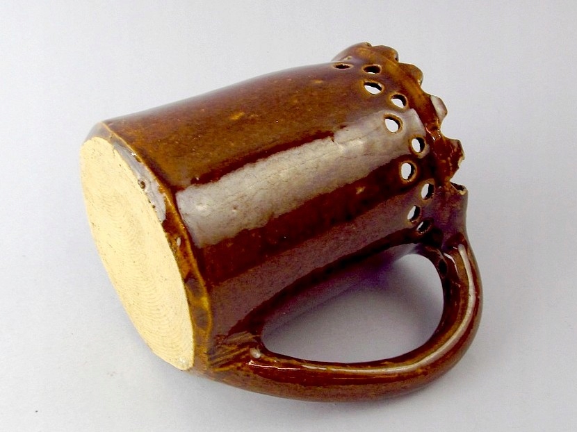 Devatenácté Století Spasskrug Keramický Pivní Sklenice 'paragraf'