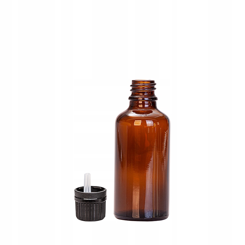 

Szklana butelka brązowa 50 ml z kroplomierzem Cz