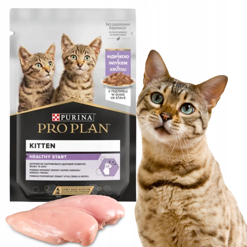 Vlhké krmivo pro koťata Purina Pro Plan Healthy Start Kitten krůta 26x85 g