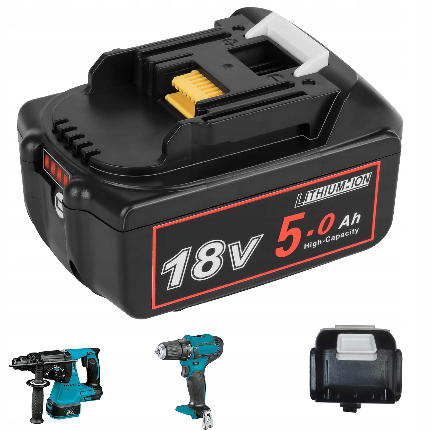 Výměnná Baterie Akumulátor 5.0AH 18V Pro BL1860B BL1850 BL1855 Ukazatel