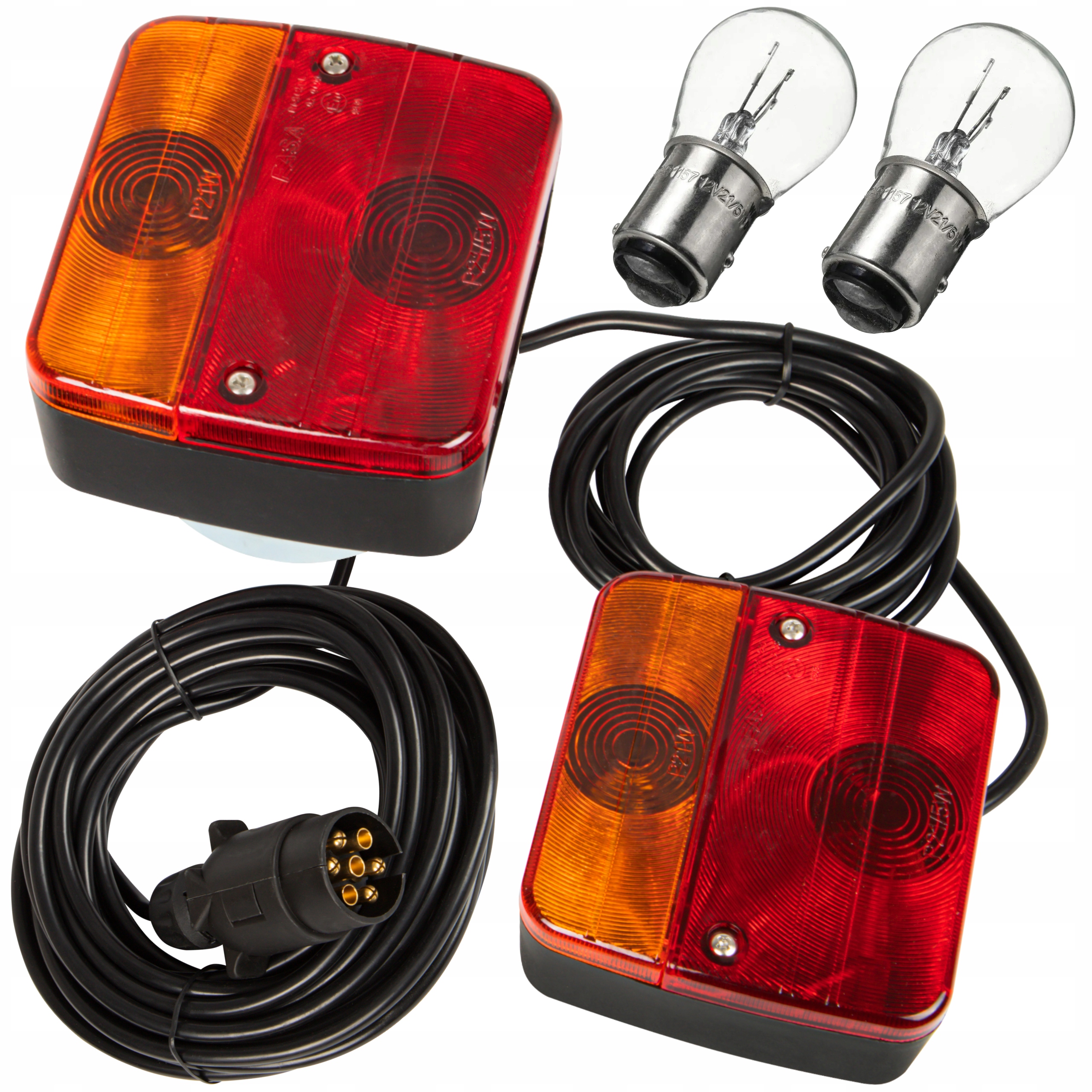 ZESTAW LAMP DO PRZYCZEPY PRZYCZEPKI SWIATŁA TYLNE HOMOLOGACJA E4 12V 7PIN