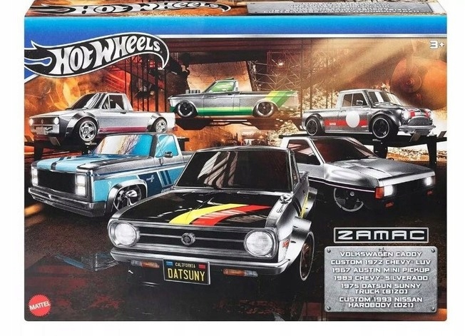 HOT WHEELS THEMED ZAMAC zestaw 6 autek PICKUP COLLECTION