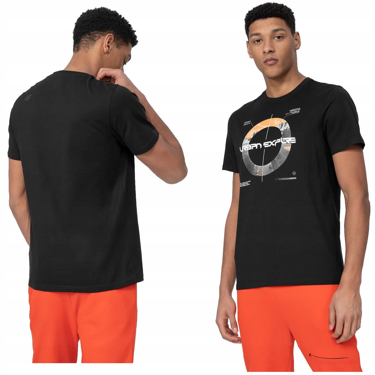 

T-shirt męski 4F H4L22 TSM014 czarny