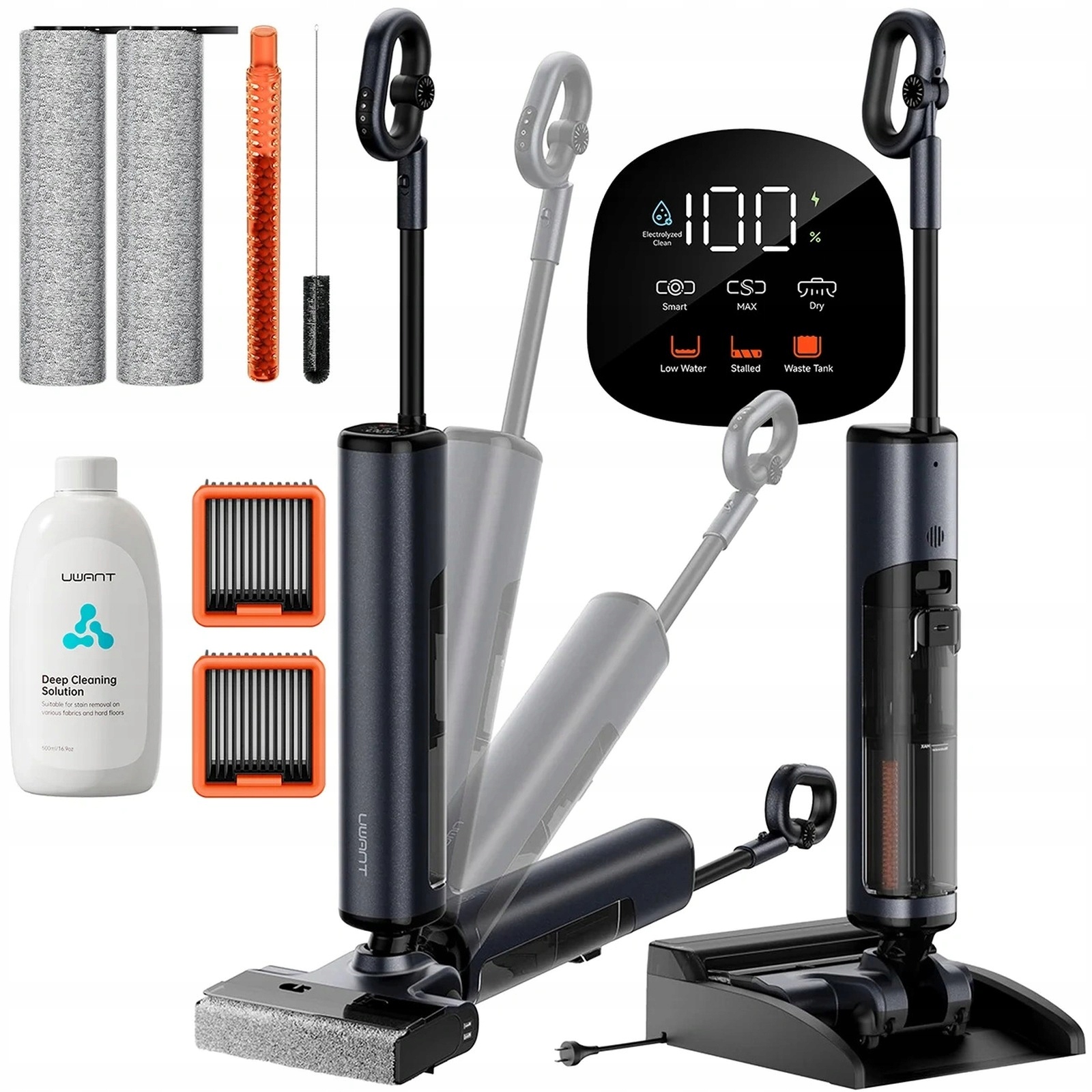 Uwant D700 Pro tyčový vysavač pro mokré i suché mopování 100 C modrý