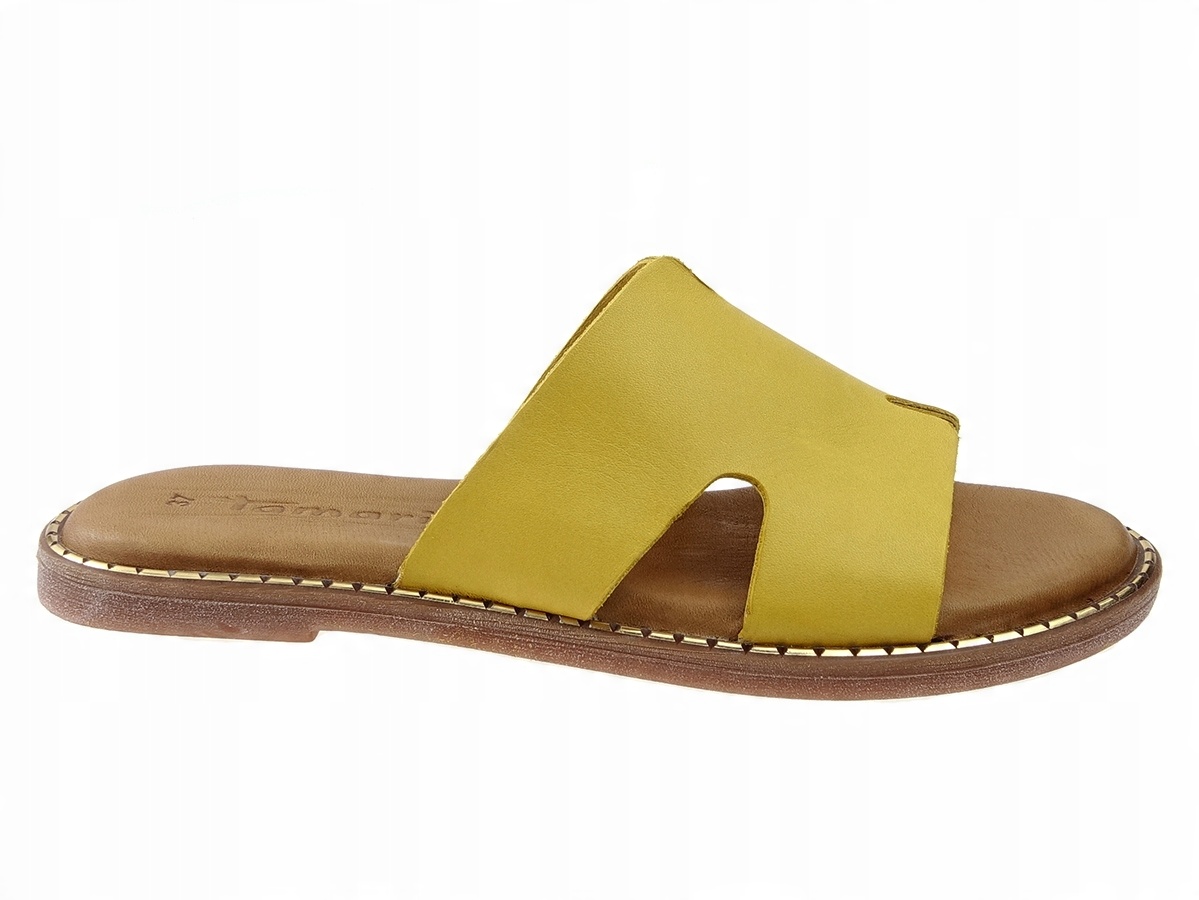 

Tamaris klapki buty 27135 żółte, skóra Komfort 39