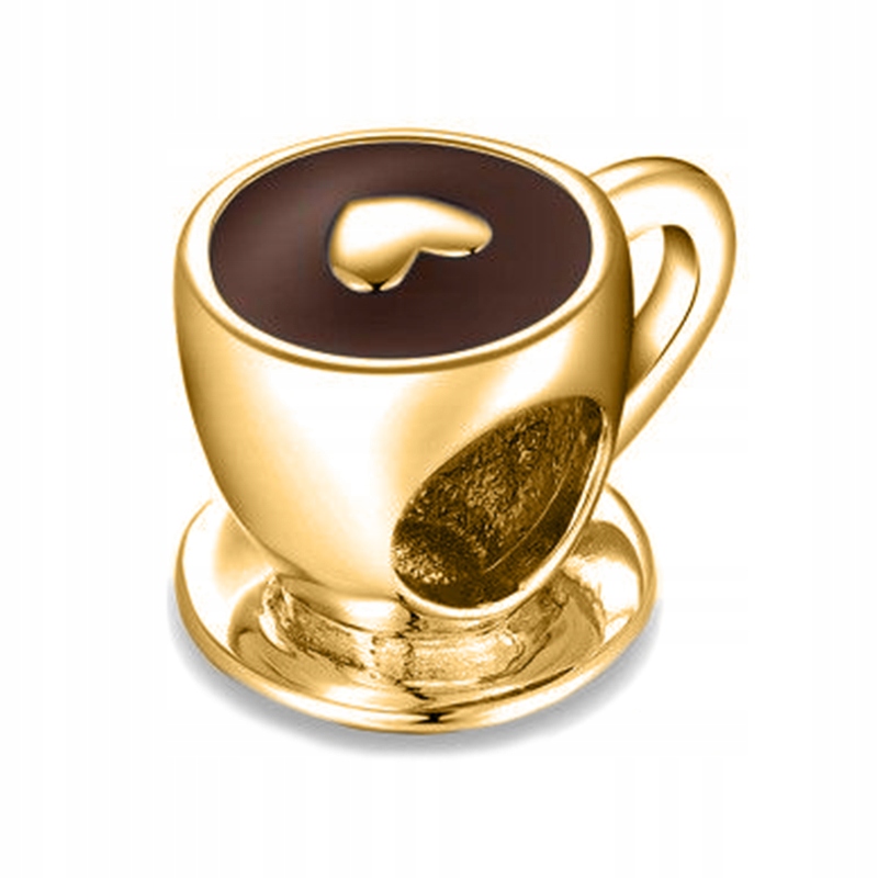 

Charms złoty Kubek Kawa Coffee srebro 925