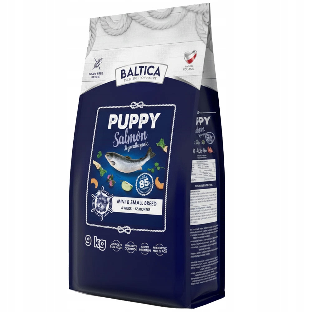 Baltica Puppy Salmon Dla Szczeniąt Małe Rasy Xs/s 9KG Hipoalergiczna Karma