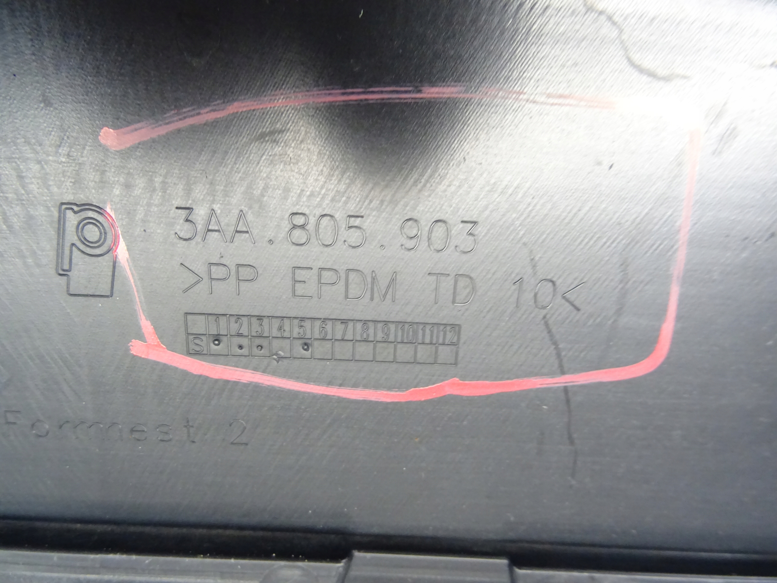 spoiler accessori Paraurti Anteriore VW PASSAT B7 3AA805903