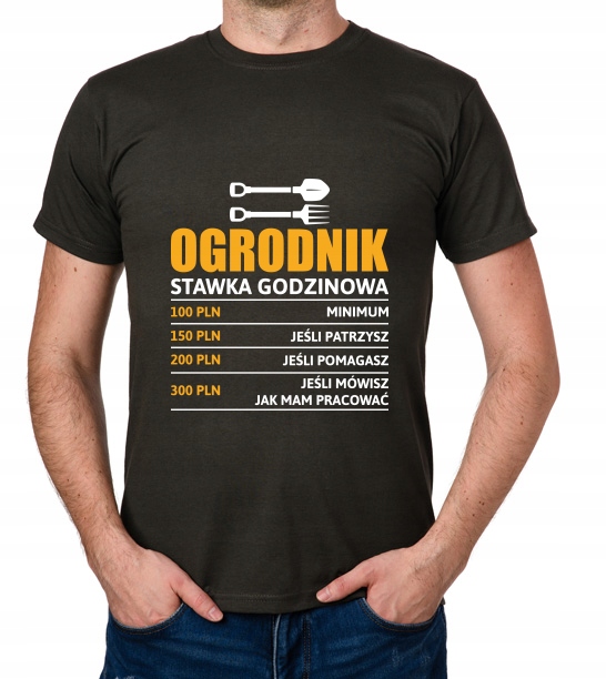 

koszulka Ogrodnik stawka godzinowa prezent
