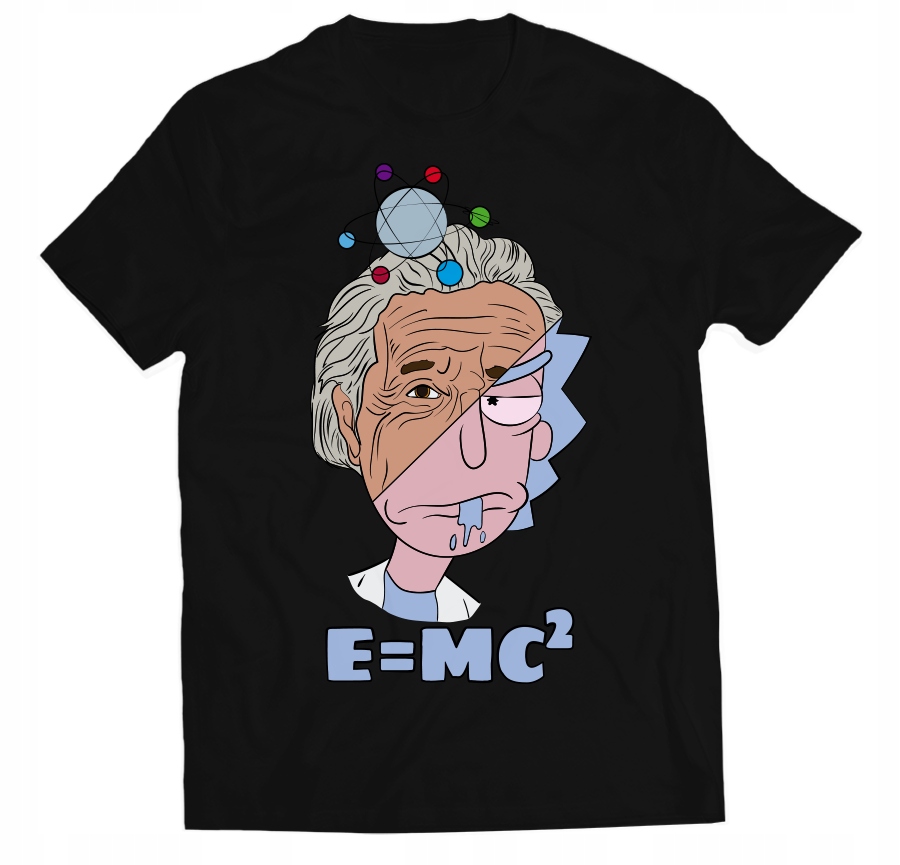 

Koszulka Rick Morty Koszulka Einstein E=MC2 Xxs