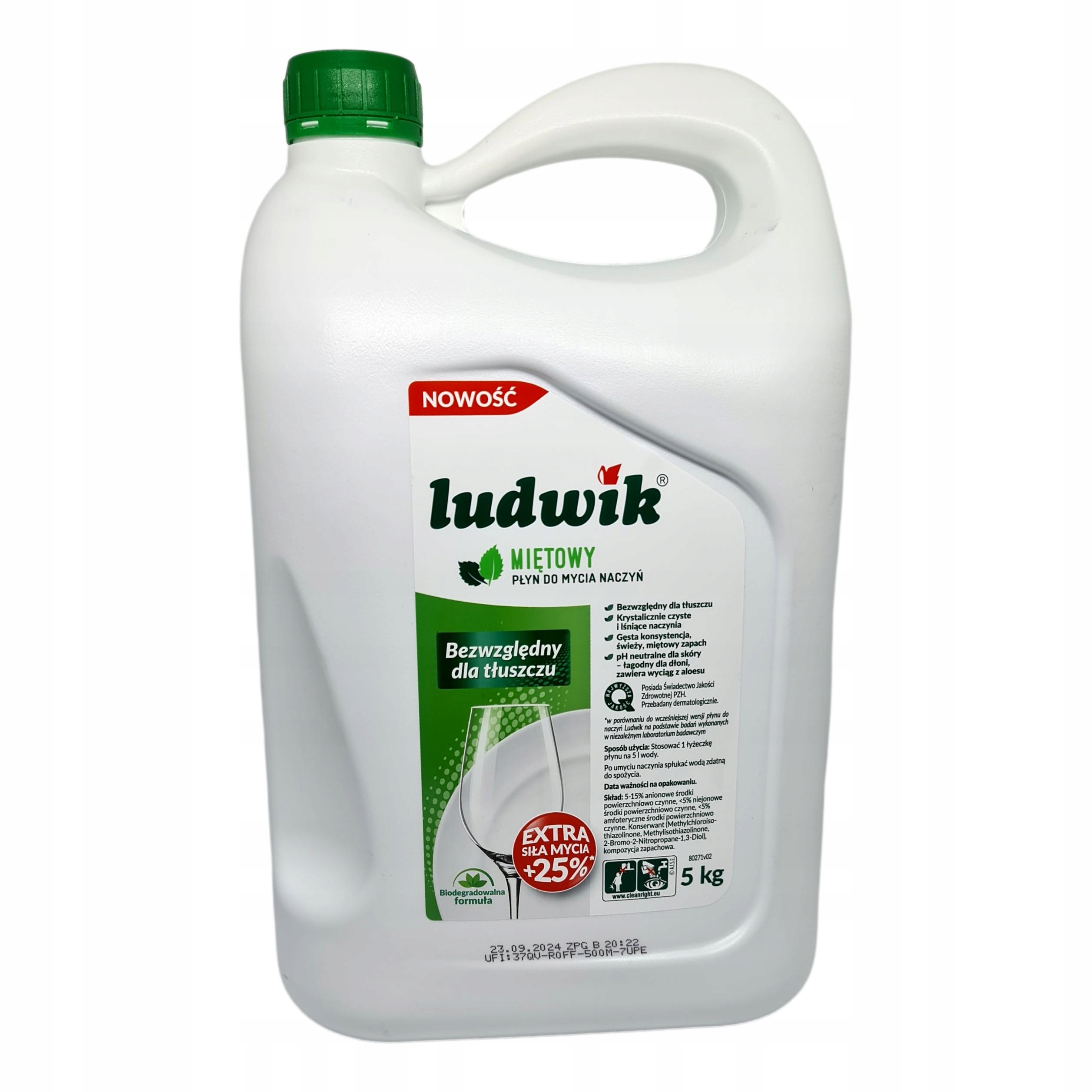 

Ludwik Płyn do mycia naczyń miętowy 5l