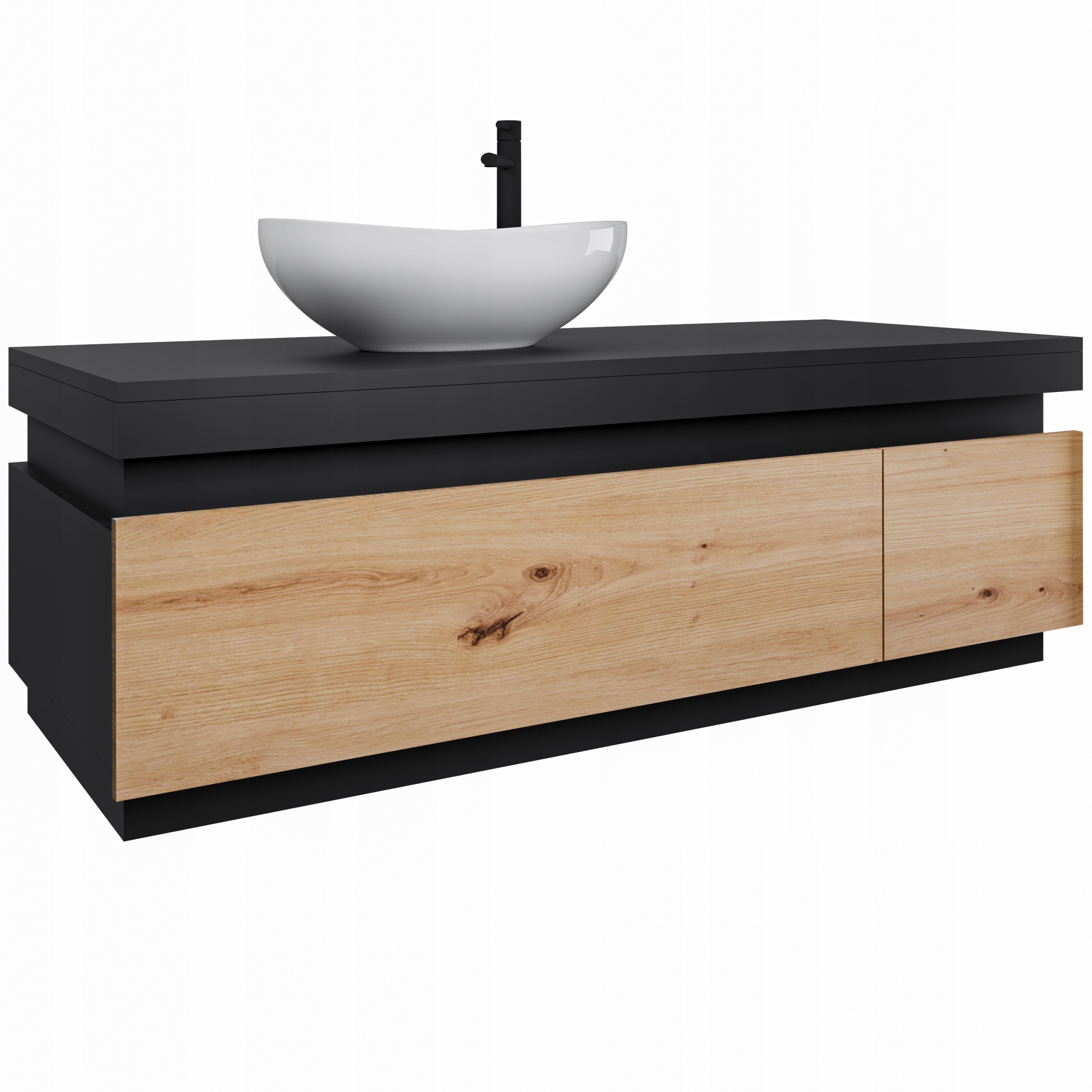 Szafka łazienkowa SELI czarny mat